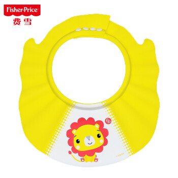 费雪（FisherPrice）婴幼儿洗头帽浴帽防水护耳儿童洗发帽宝宝洗澡洗头神器可调节黄色	