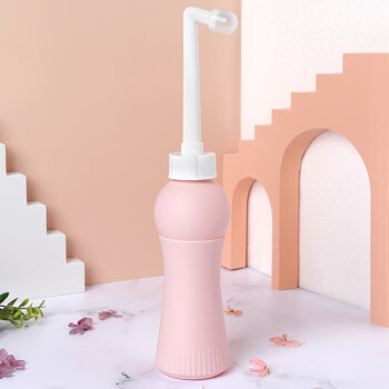 COOKSS会阴冲洗器孕妇产后私处便携阴道清洗器婴儿洗屁股神器-粉色弯头	
